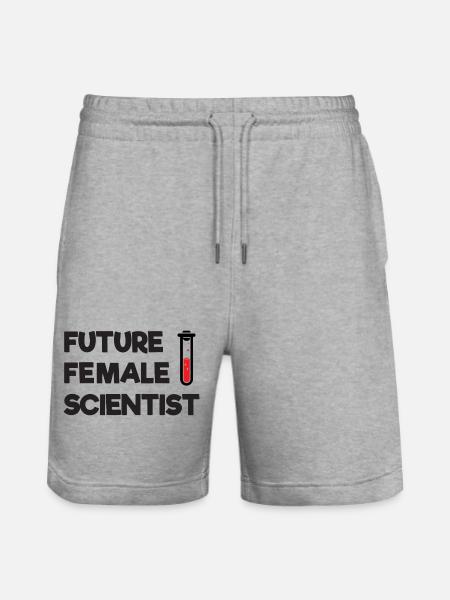 Future Female Scientist - Stanley/Stella Trainer Unisex Organic Jogging Shorts - heather grey