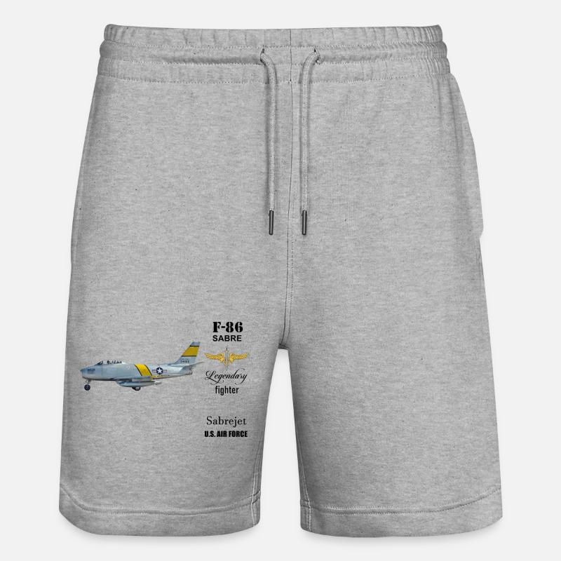 F-86 Sabre - Short de jogging bio TRAINER Stanley/Stella unisexe - gris chiné