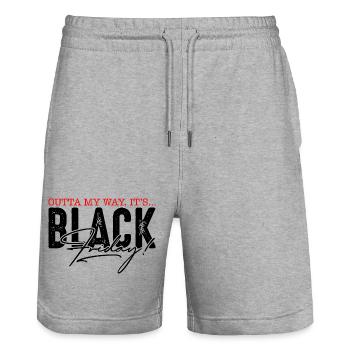 Out My Way It's Go Time - Stanley/Stella Unisex Bio Joggingshorts Trainer  - Grau meliert - Vorne - Nik (191cm) & Marisol (170cm)