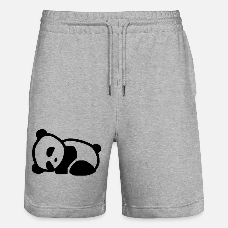 Panda câlin - Short de jogging bio TRAINER Stanley/Stella unisexe - gris chiné