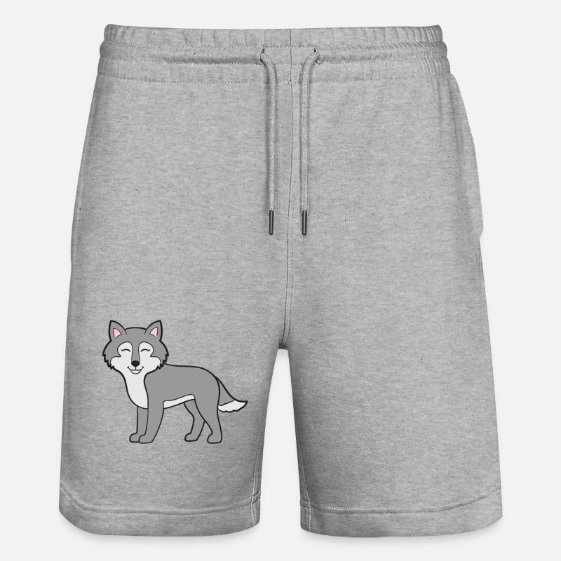 Loups-loups - Short de jogging bio TRAINER Stanley/Stella unisexe - gris chiné