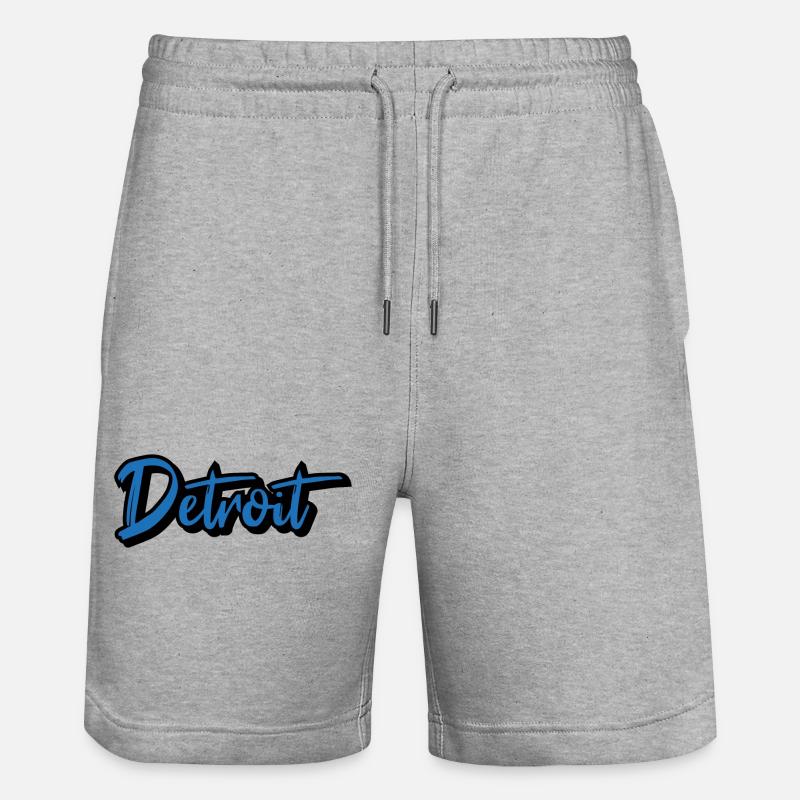 Detroit Script Blue - Short de jogging bio TRAINER Stanley/Stella unisexe - gris chiné