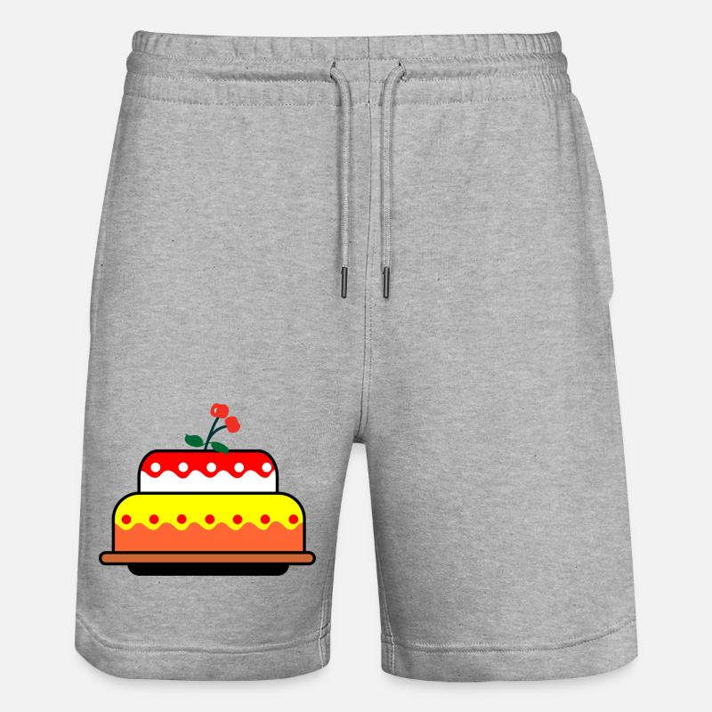 expression 'Cerise sur le gâteau'' - Short de jogging bio TRAINER Stanley/Stella unisexe - gris chiné