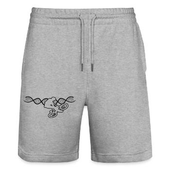 Bike Cycling Bike Tour Mountain Bike Cycling - Stanley/Stella Trainer Unisex Organic Jogging Shorts - heather grey - Front - Nik (191cm) & Marisol (170cm)