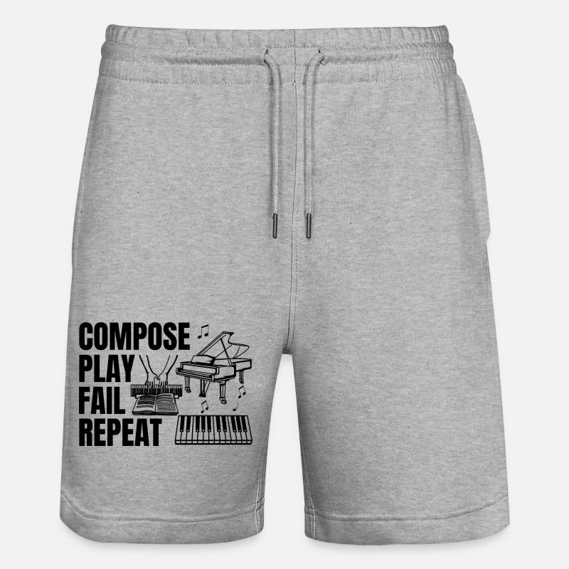Routine quotidienne du pianiste - Short de jogging bio TRAINER Stanley/Stella unisexe - gris chiné
