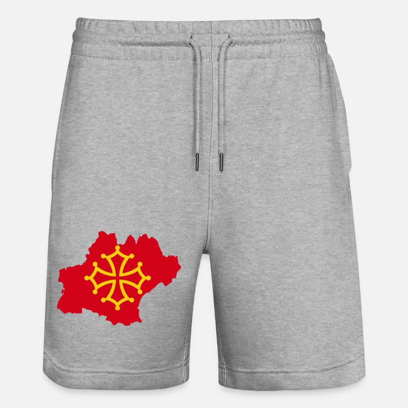occitanie - Short de jogging bio TRAINER Stanley/Stella unisexe - gris chiné