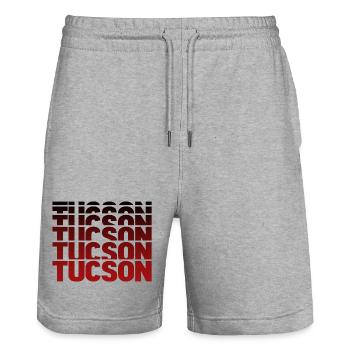 Tucson Schriftzug Gradient Poster - Stanley/Stella Unisex Bio Joggingshorts Trainer  - Grau meliert - Vorne - Nik (191cm) & Marisol (170cm)