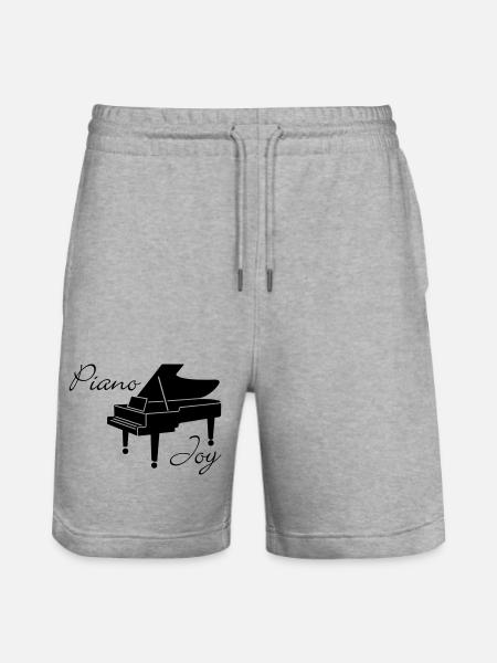 Piano Joy - Stanley/Stella Trainer Unisex Organic Jogging Shorts - heather grey