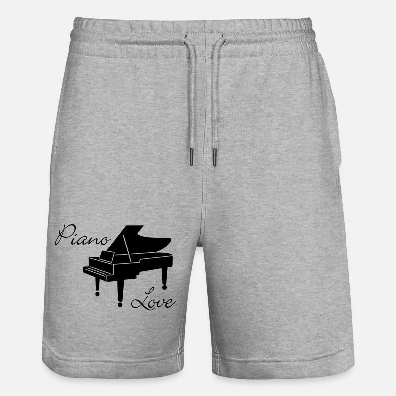 L’amour du piano - Short de jogging bio TRAINER Stanley/Stella unisexe - gris chiné