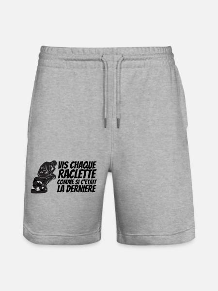 raclette, fromage fondu - Short de jogging bio TRAINER Stanley/Stella unisexe - gris chiné
