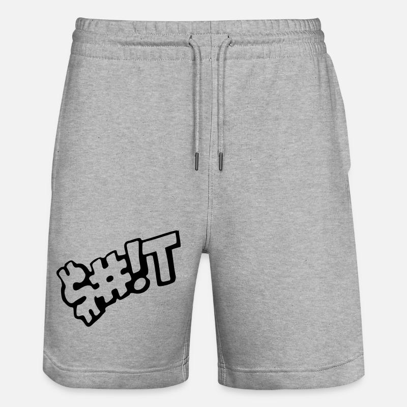 merde - Short de jogging bio TRAINER Stanley/Stella unisexe - gris chiné