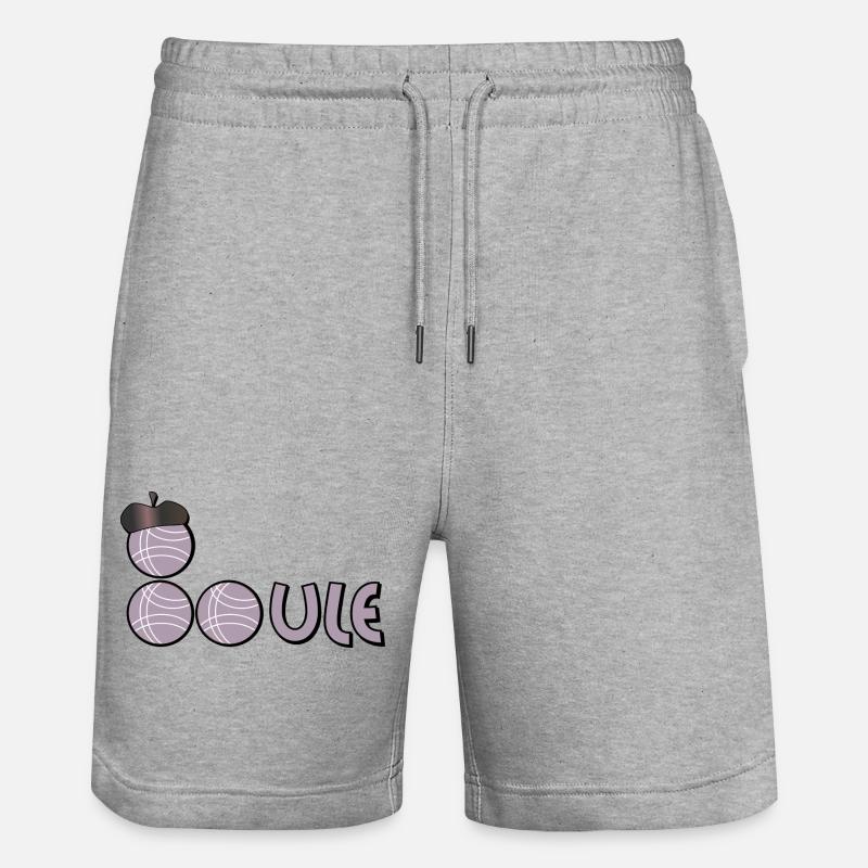 Boule de pétanque - Short de jogging bio TRAINER Stanley/Stella unisexe - gris chiné