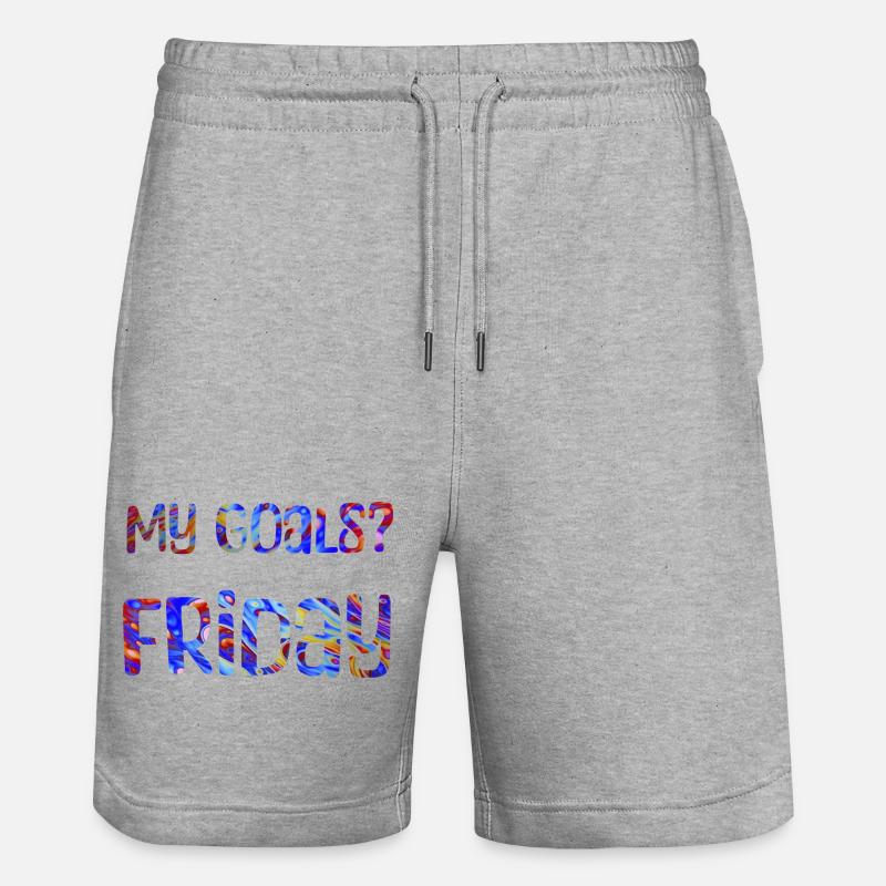 Mes objectifs ? Vendredi - Mon objectif? Vendredi - Short de jogging bio TRAINER Stanley/Stella unisexe - gris chiné