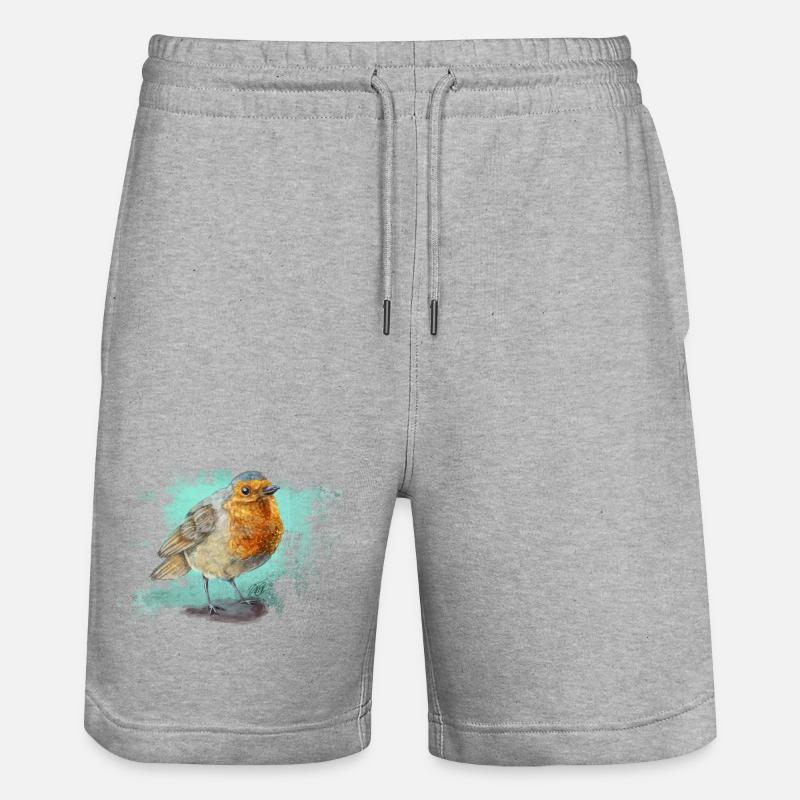 Das Rotkelchen - Stanley/Stella Unisex Bio Joggingshorts Trainer  - Grau meliert