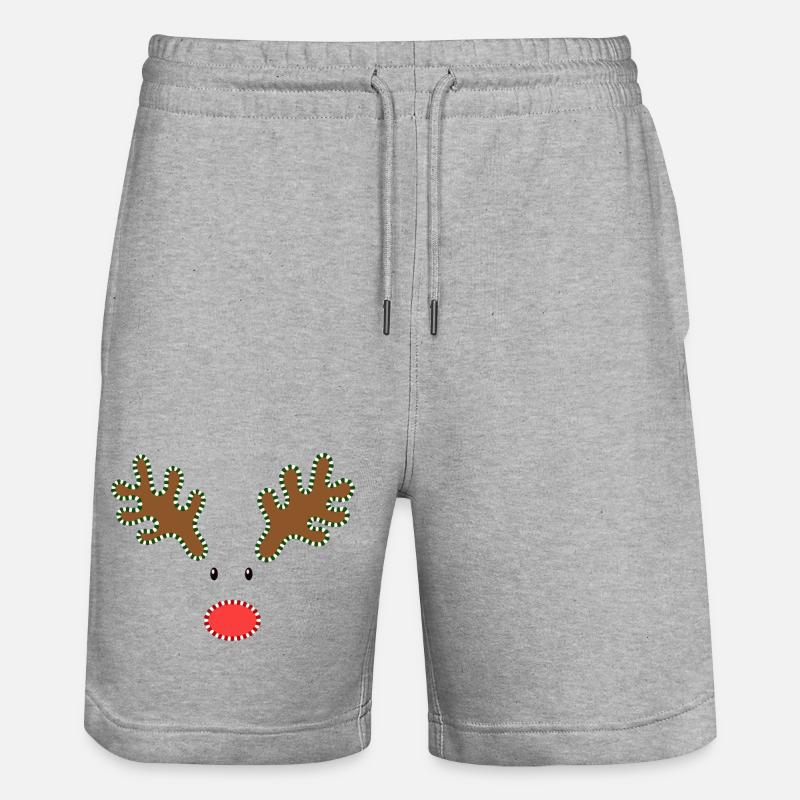 Noël Rudolph Renne - Short de jogging bio TRAINER Stanley/Stella unisexe - gris chiné