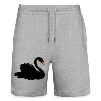 Trauerschwan - Stanley/Stella Unisex Bio Joggingshorts Trainer  - Grau meliert - Vorne - Nik (191cm) & Marisol (170cm)