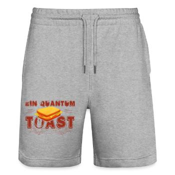 A quantum of toast - Stanley/Stella Trainer Unisex Organic Jogging Shorts - heather grey - Front - Nik (191cm) & Marisol (170cm)