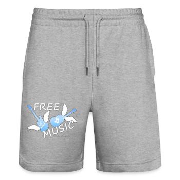 Kostenlose Musik - Stanley/Stella Unisex Bio Joggingshorts Trainer  - Grau meliert - Vorne - Nik (191cm) & Marisol (170cm)
