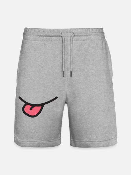 Tire pas ta langue !! - Short de jogging bio TRAINER Stanley/Stella unisexe - gris chiné
