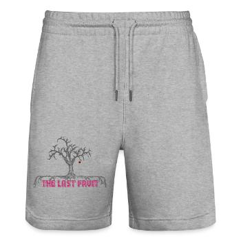 die letzte Frucht Baum Kirsche - Stanley/Stella Unisex Bio Joggingshorts Trainer  - Grau meliert - Vorne - Nik (191cm) & Marisol (170cm)