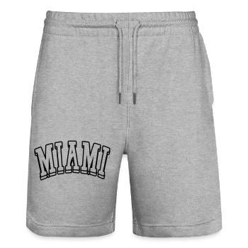 Maillot Miami - Short de jogging bio TRAINER Stanley/Stella unisexe - gris chiné - Devant - Nik (191cm) & Marisol (170cm)