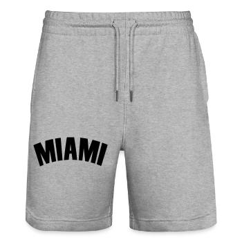 Maillot Miami - Short de jogging bio TRAINER Stanley/Stella unisexe - gris chiné - Devant - Nik (191cm) & Marisol (170cm)