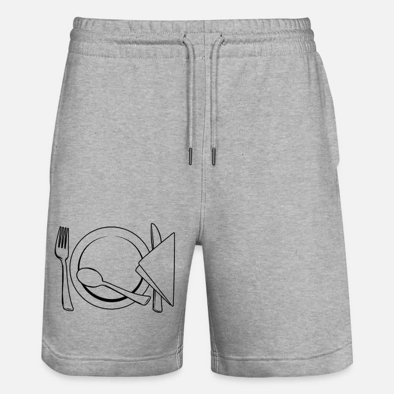 Serviette de table à couverts - Short de jogging bio TRAINER Stanley/Stella unisexe - gris chiné