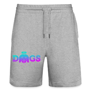 Holy Dogs (Verlauf) - Stanley/Stella Unisex Bio Joggingshorts Trainer  - Grau meliert - Vorne - Nik (191cm) & Marisol (170cm)