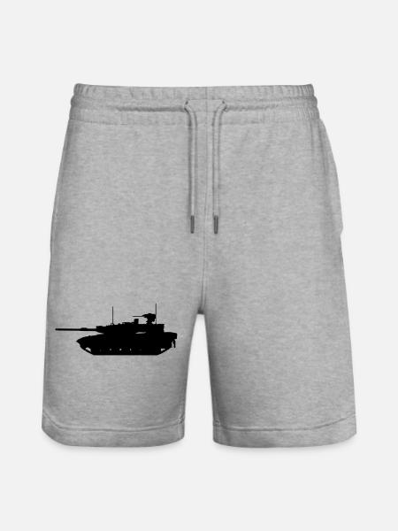 Militärpanzer - Stanley/Stella Unisex Bio Joggingshorts Trainer - Grau meliert