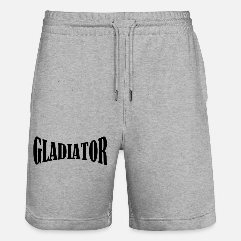 gladiator shirt - Stanley/Stella Unisex Bio Joggingshorts Trainer  - Grau meliert