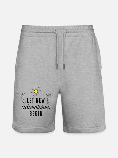 Adventure or new beginning - Stanley/Stella Trainer Unisex Organic Jogging Shorts - heather grey