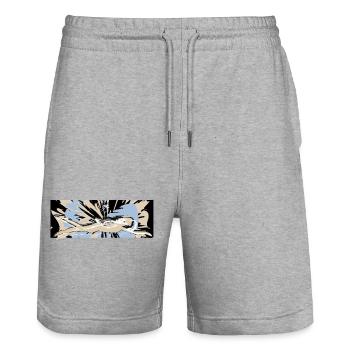 Schwimmen Schwimmerin Wassersport - Stanley/Stella Unisex Bio Joggingshorts Trainer  - Grau meliert - Vorne - Nik (191cm) & Marisol (170cm)