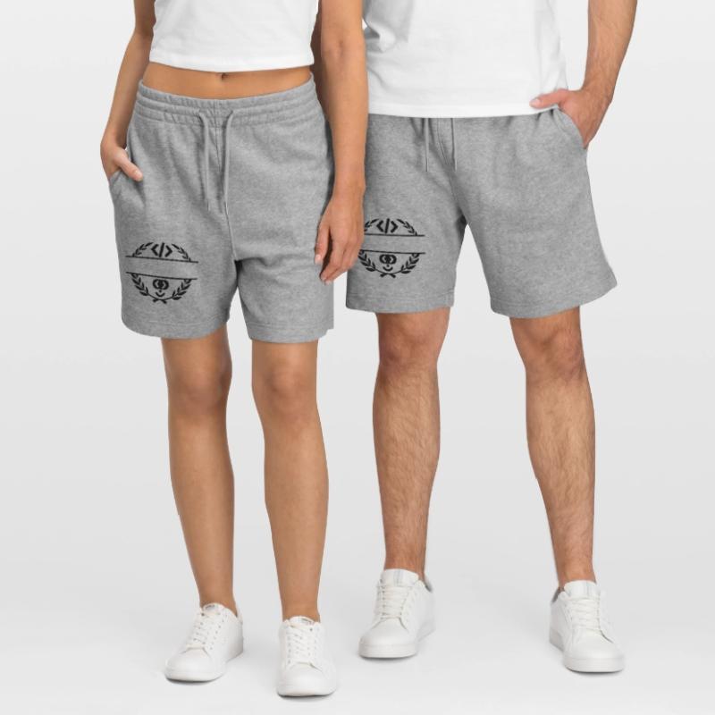 Code logo et code smiley dans une couronne de laurier Short de jogging bio TRAINER Stanley/Stella unisexe