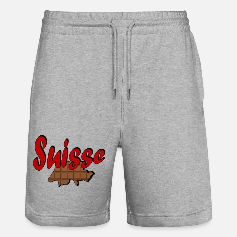 Suisse Chocolat - Short de jogging bio TRAINER Stanley/Stella unisexe - gris chiné