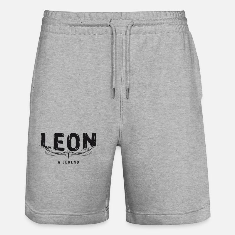 LEON A LEGEND - Stanley/Stella Unisex Bio Joggingshorts Trainer  - Grau meliert