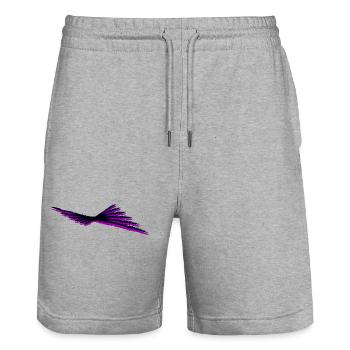 Adler - flying Art - Stanley/Stella Unisex Bio Joggingshorts Trainer  - Grau meliert - Vorne - Nik (191cm) & Marisol (170cm)