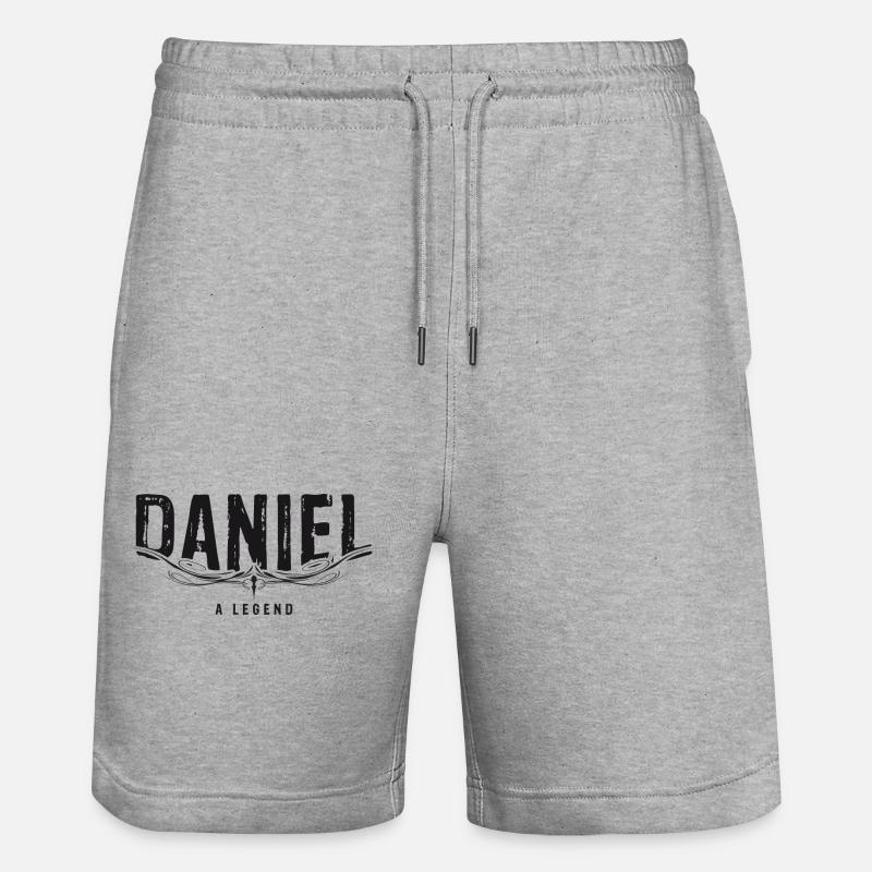 DANIEL A LEGEND verziert - Stanley/Stella Unisex Bio Joggingshorts Trainer  - Grau meliert