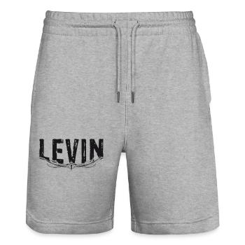 LEVIN A LEGEND - Stanley/Stella Unisex Bio Joggingshorts Trainer  - Grau meliert - Vorne - Nik (191cm) & Marisol (170cm)
