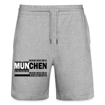 Coordonnées de Munich : faute de frappe - Short de jogging bio TRAINER Stanley/Stella unisexe - gris chiné - Devant - Nik (191cm) & Marisol (170cm)