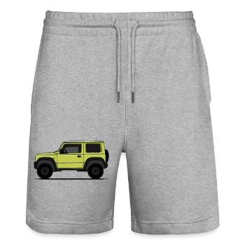Jimny Gelb - Stanley/Stella Unisex Bio Joggingshorts Trainer  - Grau meliert - Vorne - Nik (191cm) & Marisol (170cm)