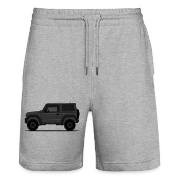 Jimny Black - Stanley/Stella Trainer Unisex Organic Jogging Shorts - heather grey - Front - Nik (191cm) & Marisol (170cm)