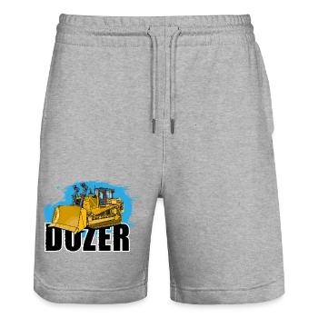 Bulldozer or bulldozer - Stanley/Stella Trainer Unisex Organic Jogging Shorts - heather grey - Front - Nik (191cm) & Marisol (170cm)