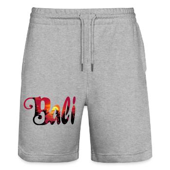 BALI - Short de jogging bio TRAINER Stanley/Stella unisexe - gris chiné - Devant - Nik (191cm) & Marisol (170cm)