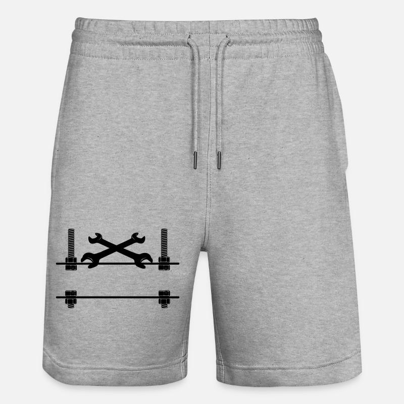Logo-Mechaniker - Stanley/Stella Unisex Bio Joggingshorts Trainer  - Grau meliert