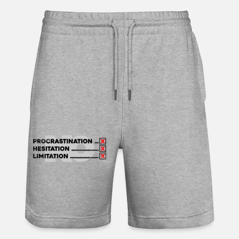 Please provide the design image - Stanley/Stella Trainer Unisex Organic Jogging Shorts - heather grey