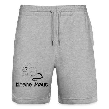 kloane Maus - kleine, Österreichischer Dialekt - Stanley/Stella Unisex Bio Joggingshorts Trainer  - Grau meliert - Vorne - Nik (191cm) & Marisol (170cm)
