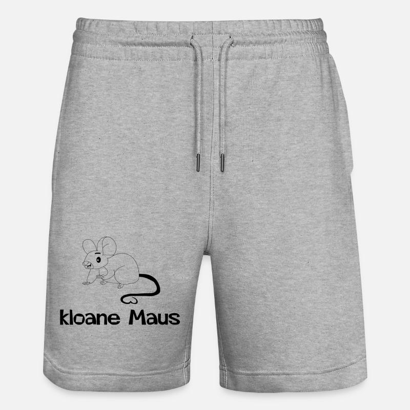 kloane Maus - petit, dialecte autrichien - Short de jogging bio TRAINER Stanley/Stella unisexe - gris chiné