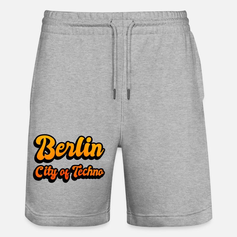 Berlin, ville de la techno - Short de jogging bio TRAINER Stanley/Stella unisexe - gris chiné