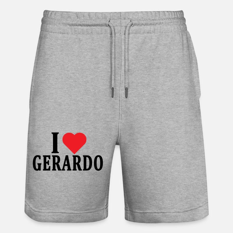 t-shirt J’aime Gerardo idée cadeau t-shirt - Short de jogging bio TRAINER Stanley/Stella unisexe - gris chiné
