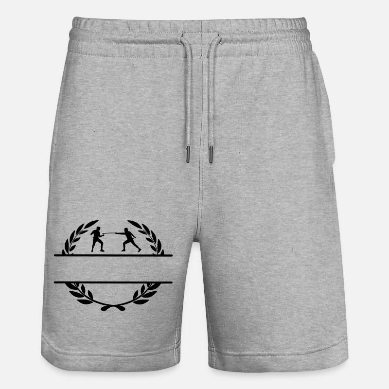 Compétition d’escrime en couronne de laurier - Short de jogging bio TRAINER Stanley/Stella unisexe - gris chiné